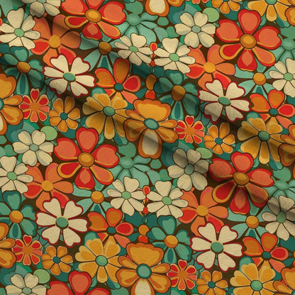 Flower Power Pattern 1 Minky Fabric
