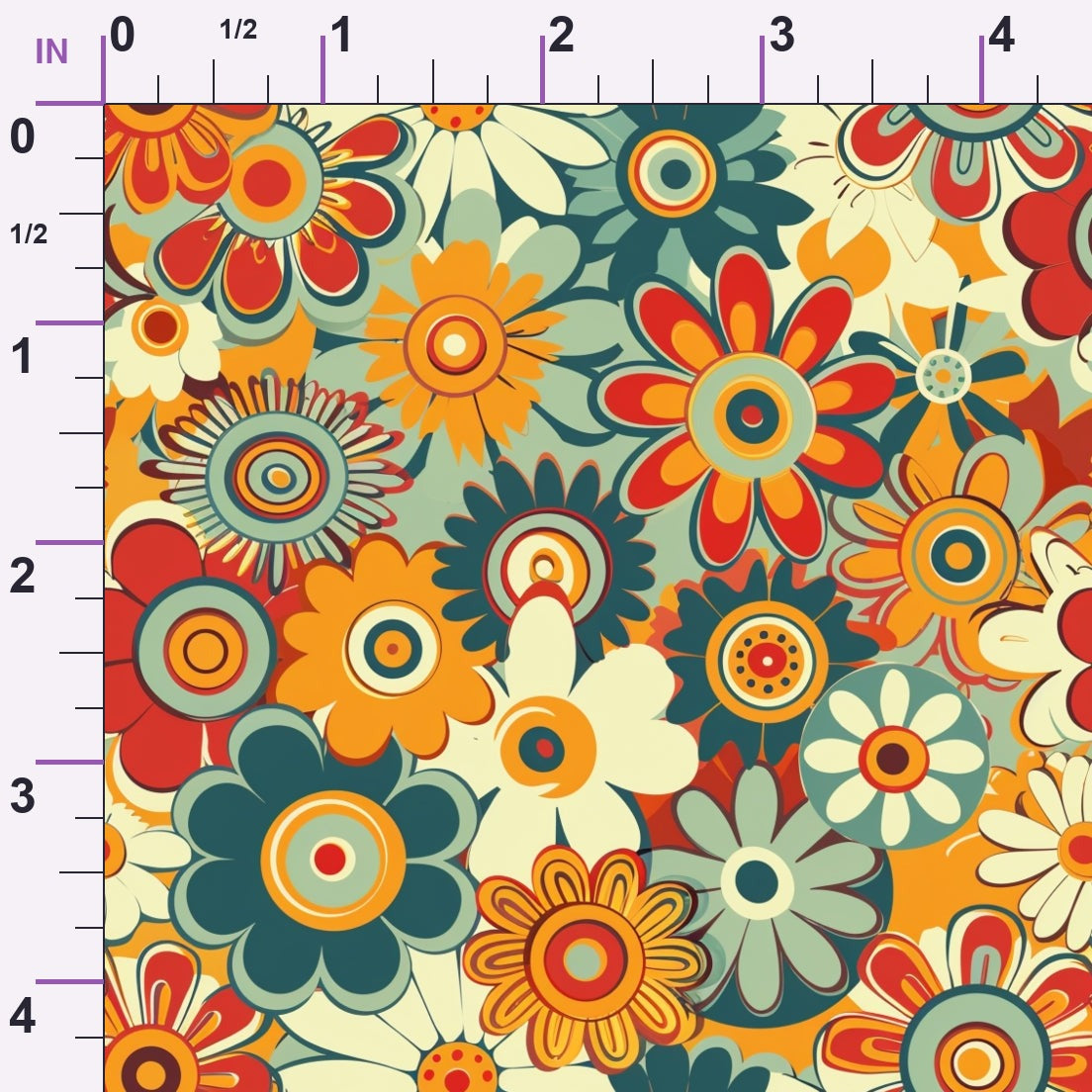 Flower Power Pattern 11 Minky Fabric