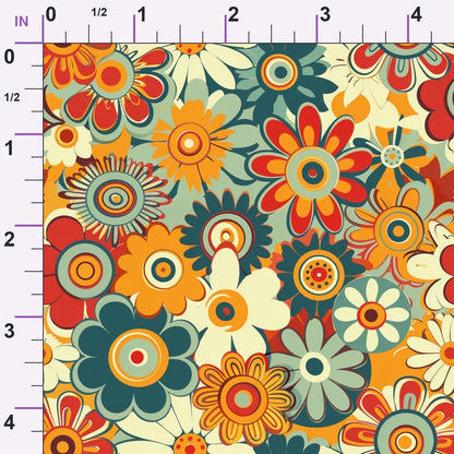 Flower Power Pattern 11 Minky Fabric
