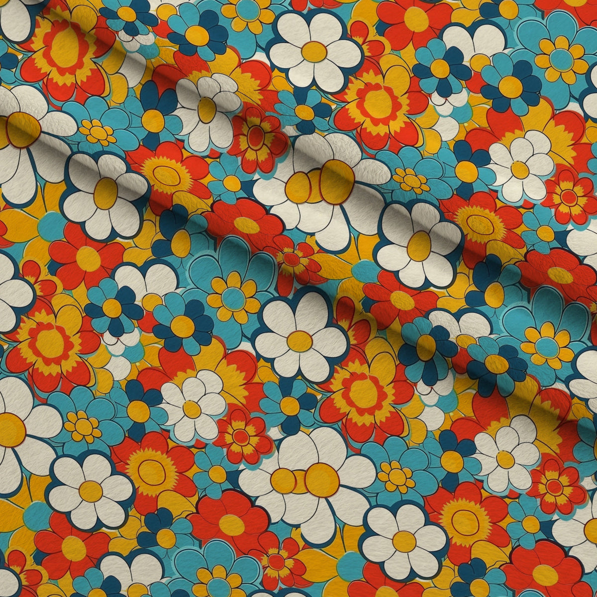 Flower Power Pattern 13 Minky Fabric