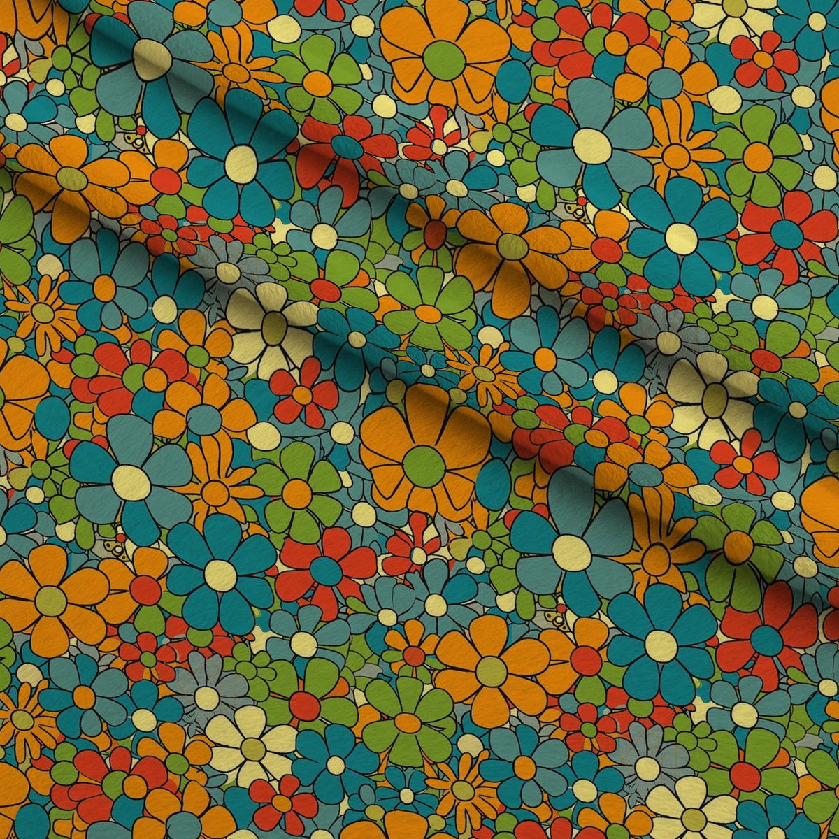 Flower Power Pattern 14 Minky Fabric