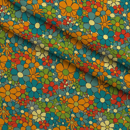 Flower Power Pattern 14 Minky Fabric