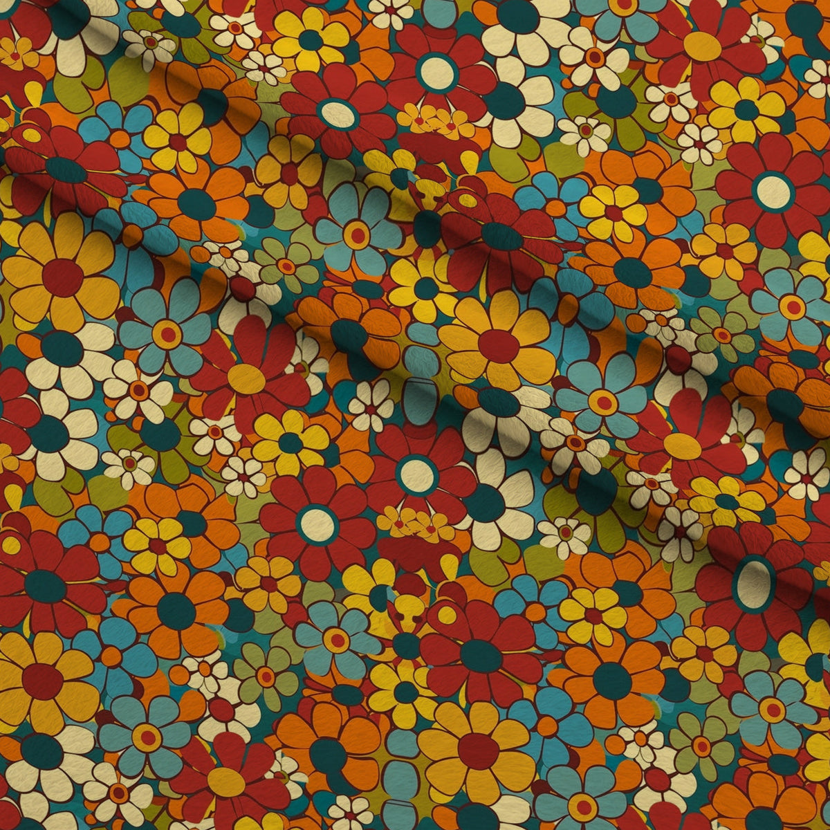 Flower Power Pattern 15 Minky Fabric