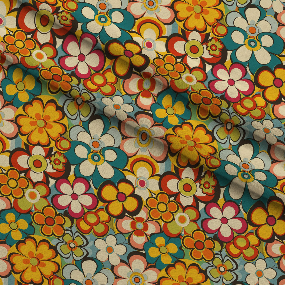 Flower Power Pattern 16 Minky Fabric