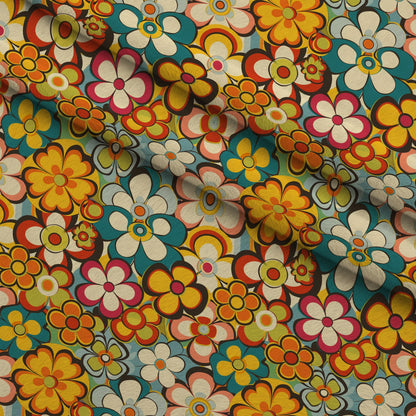 Flower Power Pattern 16 Minky Fabric