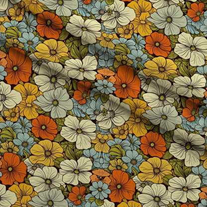 Flower Power Pattern 17 Minky Fabric
