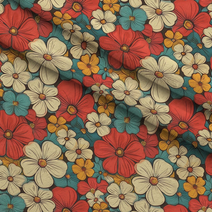 Flower Power Pattern 18 Minky Fabric