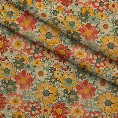 Flower Power Pattern 19 Minky Fabric