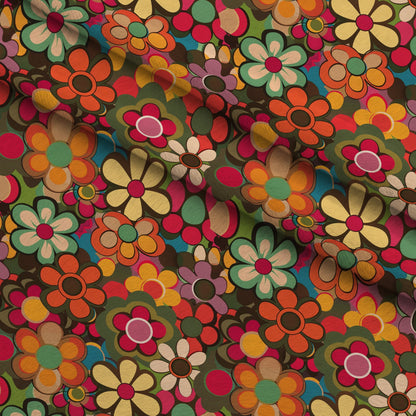 Flower Power Pattern 2 Minky Fabric