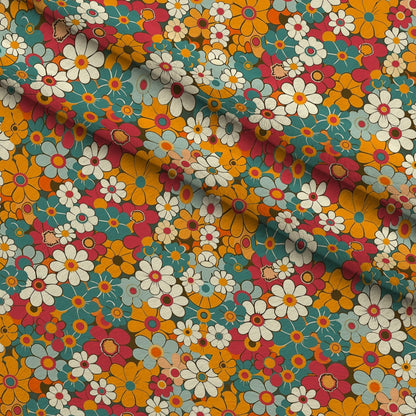 Flower Power Pattern 20 Minky Fabric