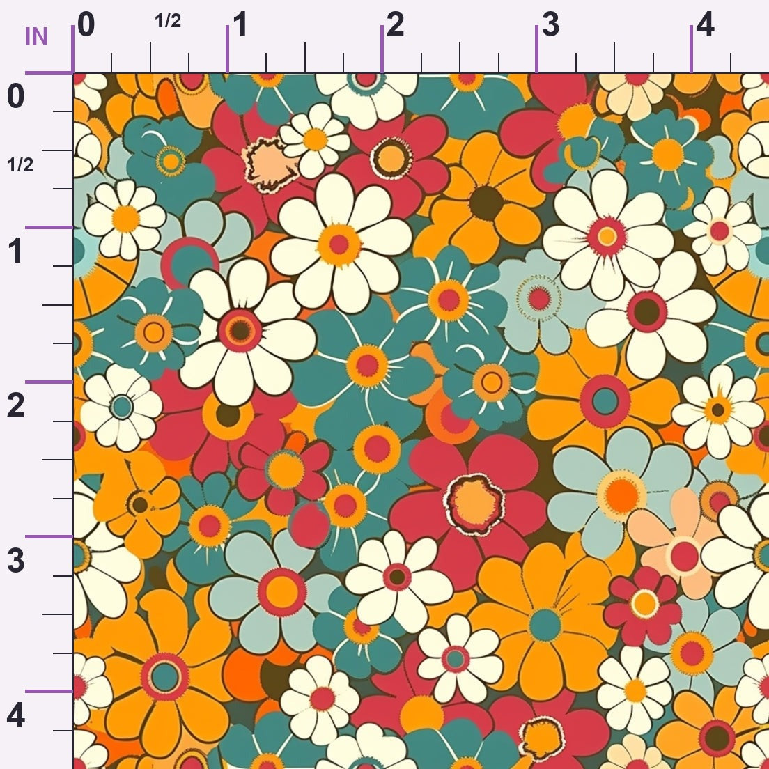 Flower Power Pattern 20 Minky Fabric
