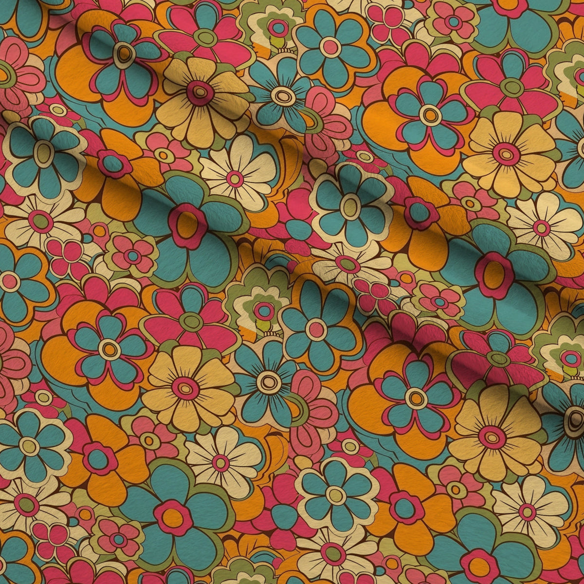 Flower Power Pattern 21 Minky Fabric