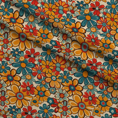 Flower Power Pattern 22 Minky Fabric