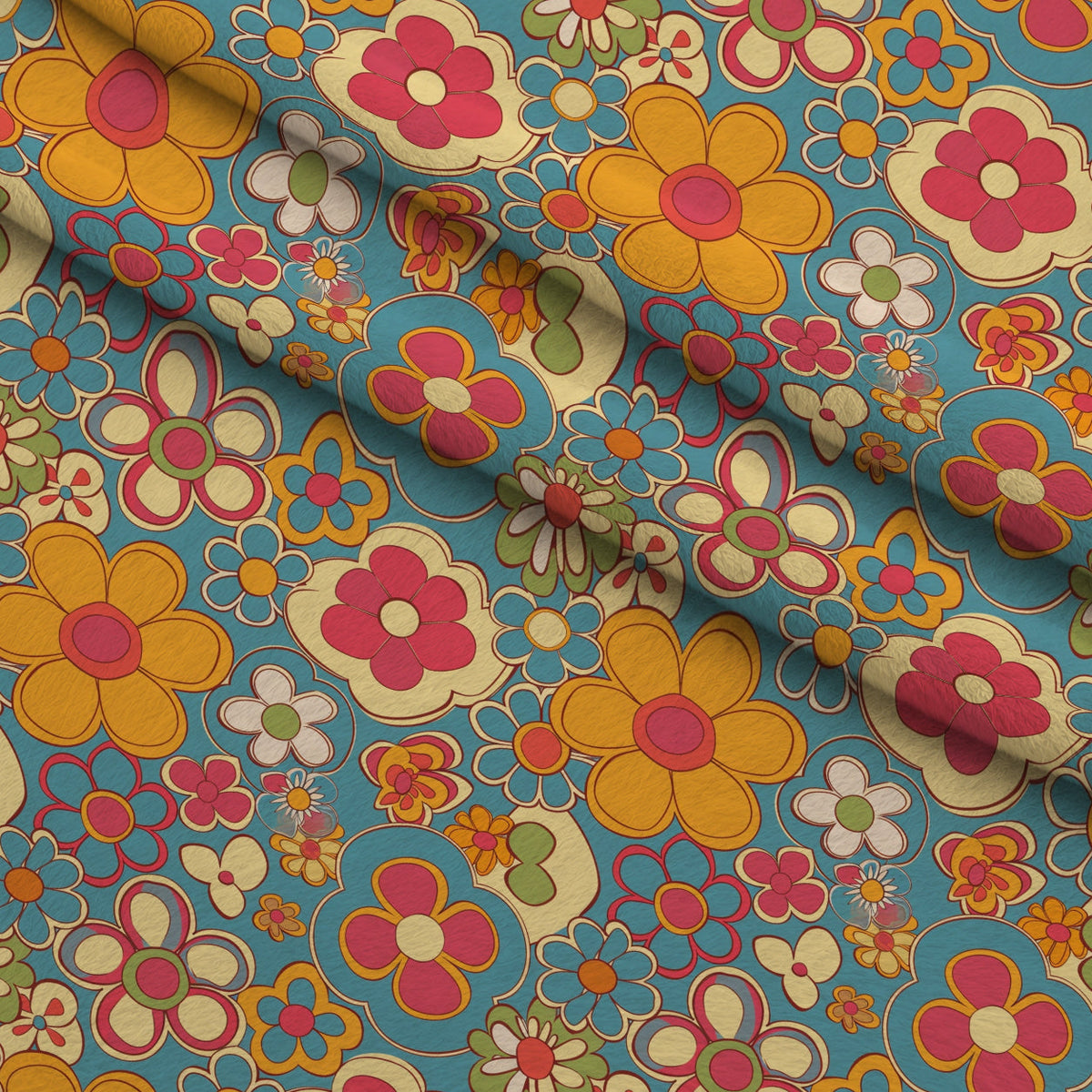 Flower Power Pattern 23 Minky Fabric