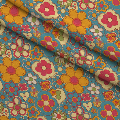 Flower Power Pattern 23 Minky Fabric