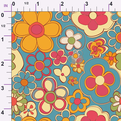 Flower Power Pattern 23 Minky Fabric