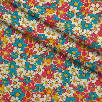 Flower Power Pattern 24 Minky Fabric