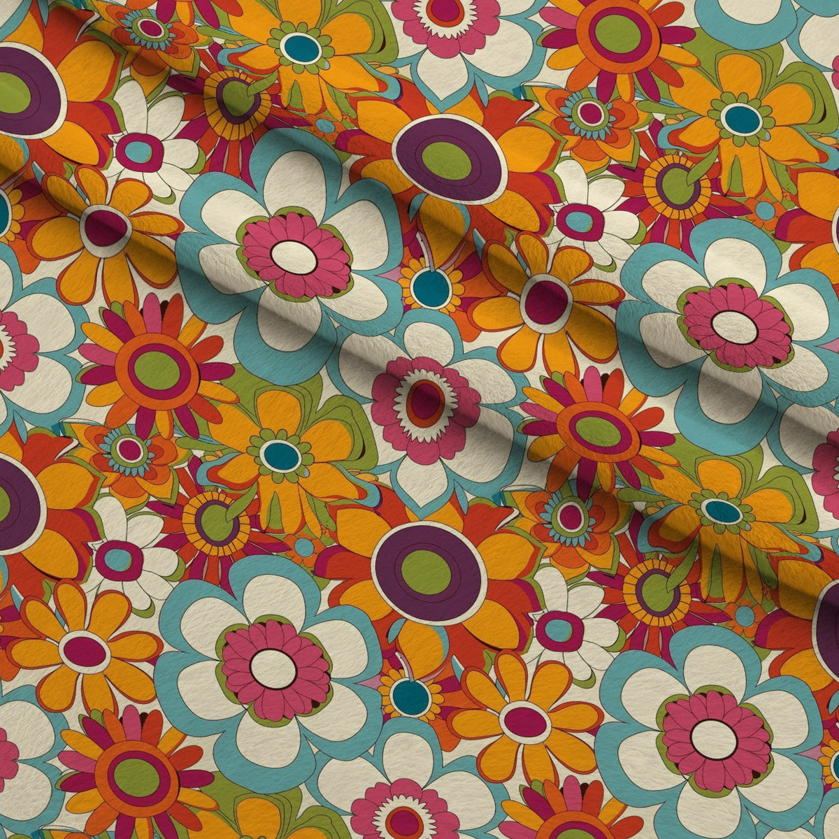 Flower Power Pattern 25 Minky Fabric