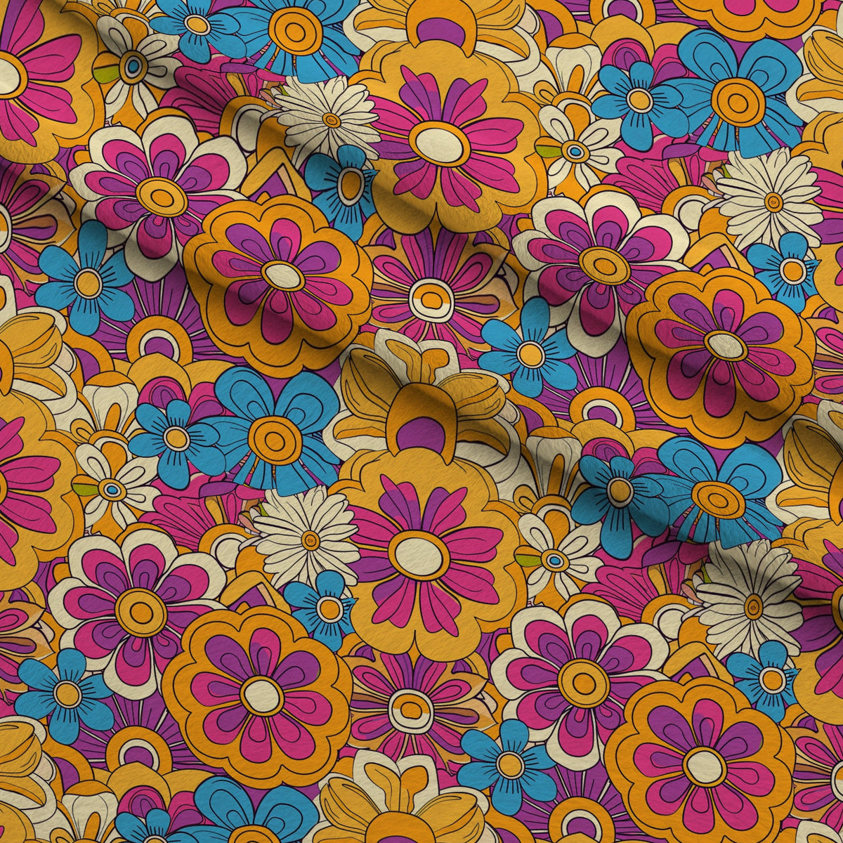 Flower Power Pattern 26 Minky Fabric