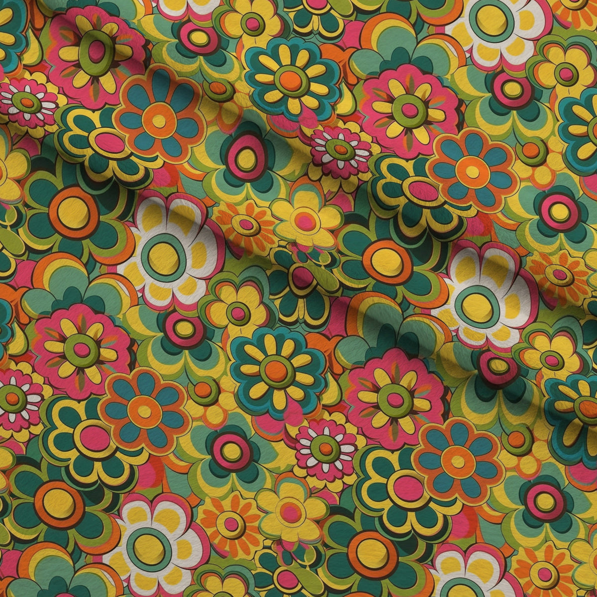 Flower Power Pattern 27 Minky Fabric