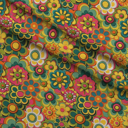 Flower Power Pattern 27 Minky Fabric