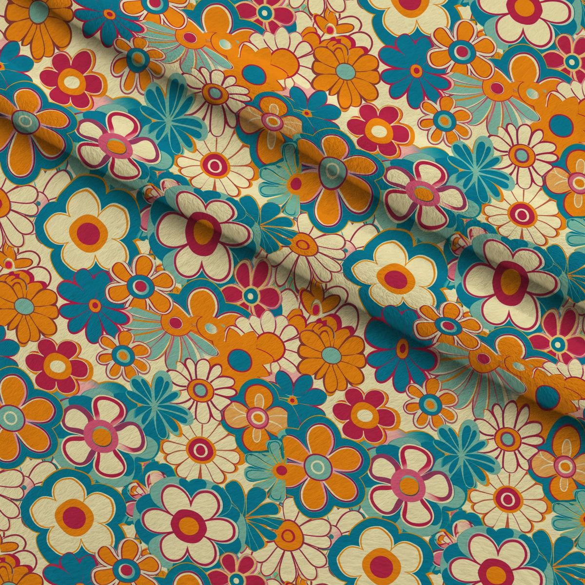 Flower Power Pattern 28 Minky Fabric