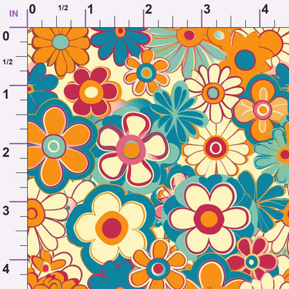 Flower Power Pattern 28 Minky Fabric