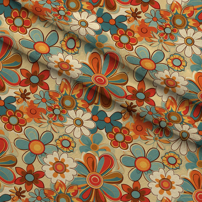Flower Power Pattern 29 Minky Fabric