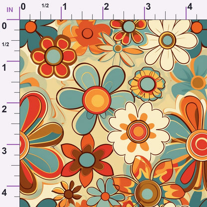 Flower Power Pattern 29 Minky Fabric