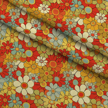 Flower Power Pattern 3 Minky Fabric