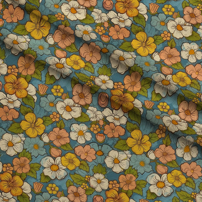 Flower Power Pattern 6 Minky Fabric