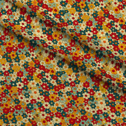 Flower Power Pattern 7 Minky Fabric