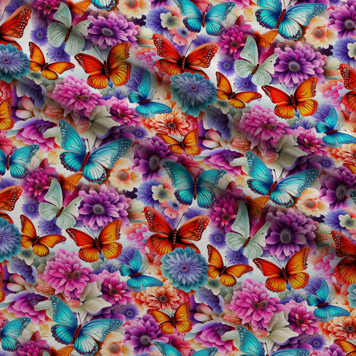 Flutter Garden Pattern 1 Minky Fabric