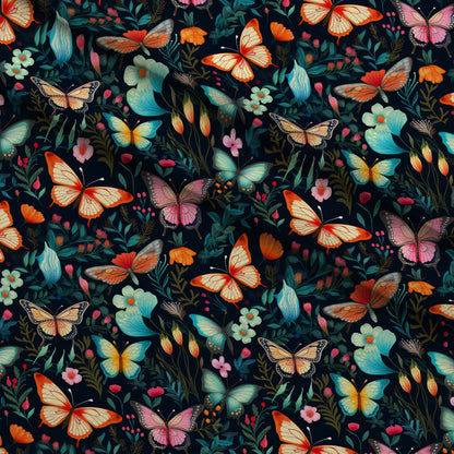 Flutter Garden Pattern 10 Minky Fabric