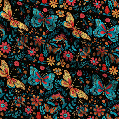 Flutter Garden Pattern 11 Minky Fabric