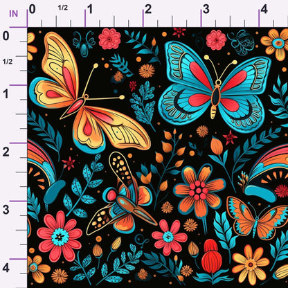 Flutter Garden Pattern 11 Minky Fabric