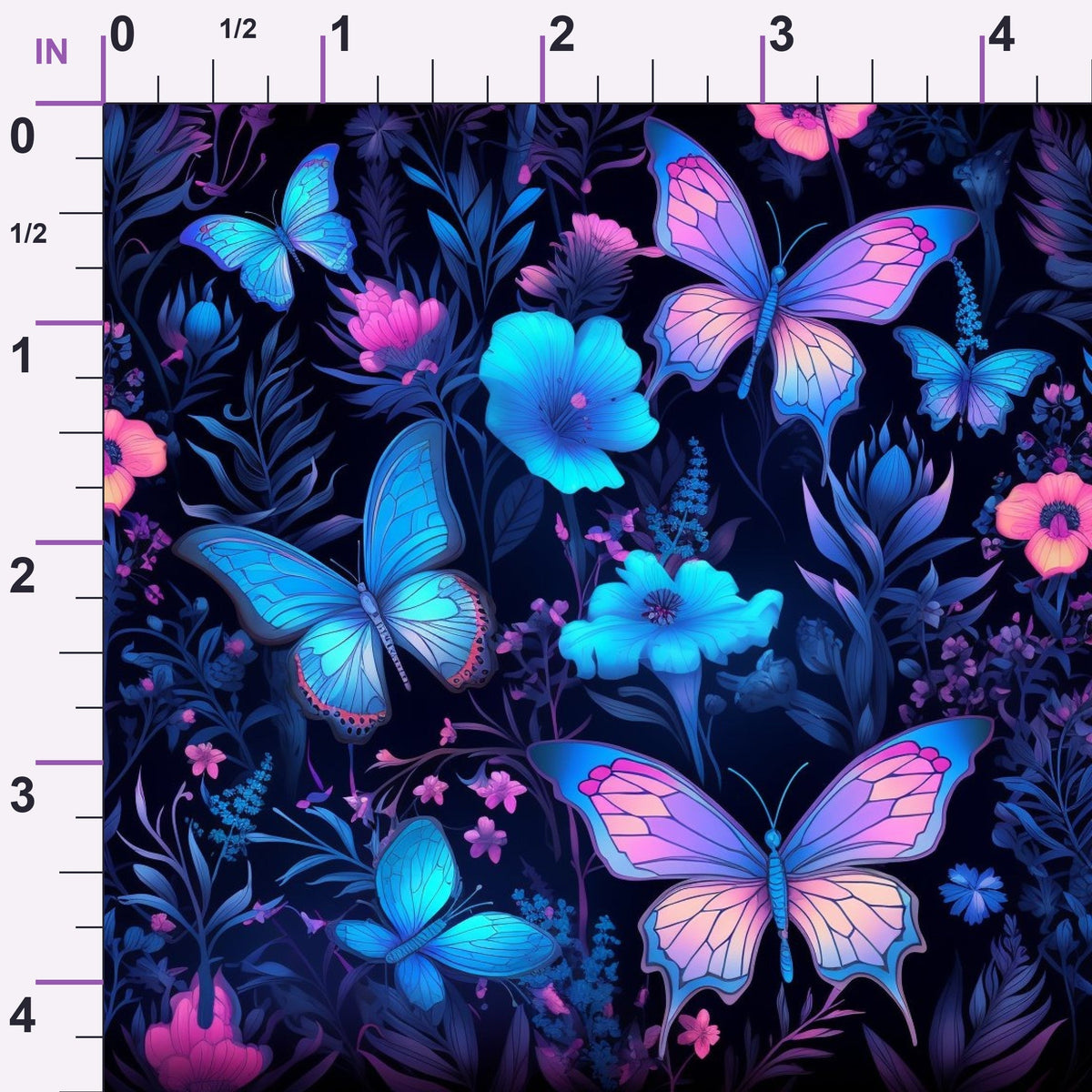 Flutter Garden Pattern 2 Minky Fabric