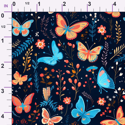 Flutter Garden Pattern 3 Minky Fabric