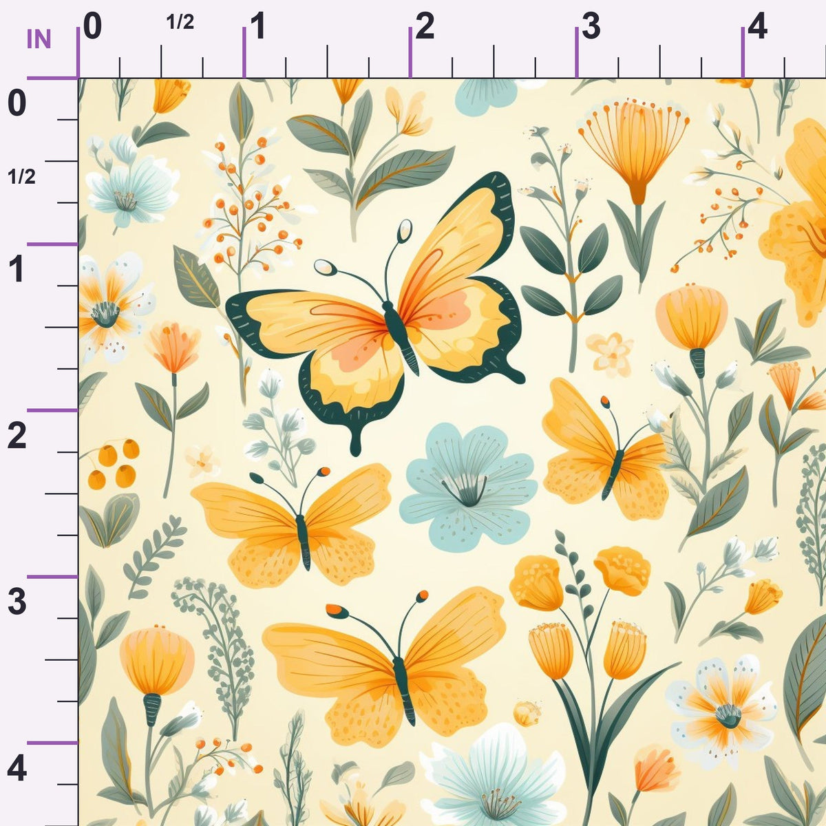 Flutter Garden Pattern 5 Minky Fabric