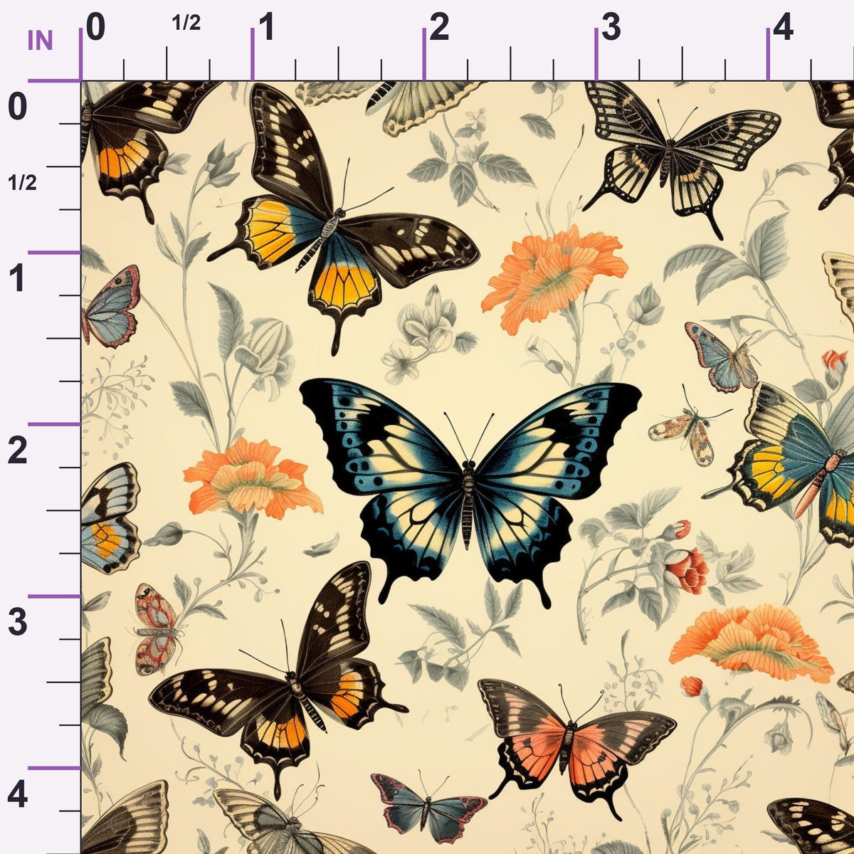 Flutter Garden Pattern 6 Minky Fabric