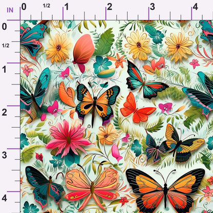 Flutter Garden Pattern 7 Minky Fabric