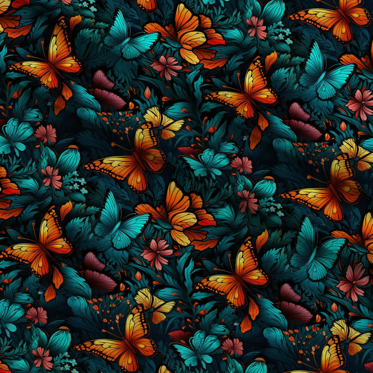 Flutter Garden Pattern 8 Minky Fabric