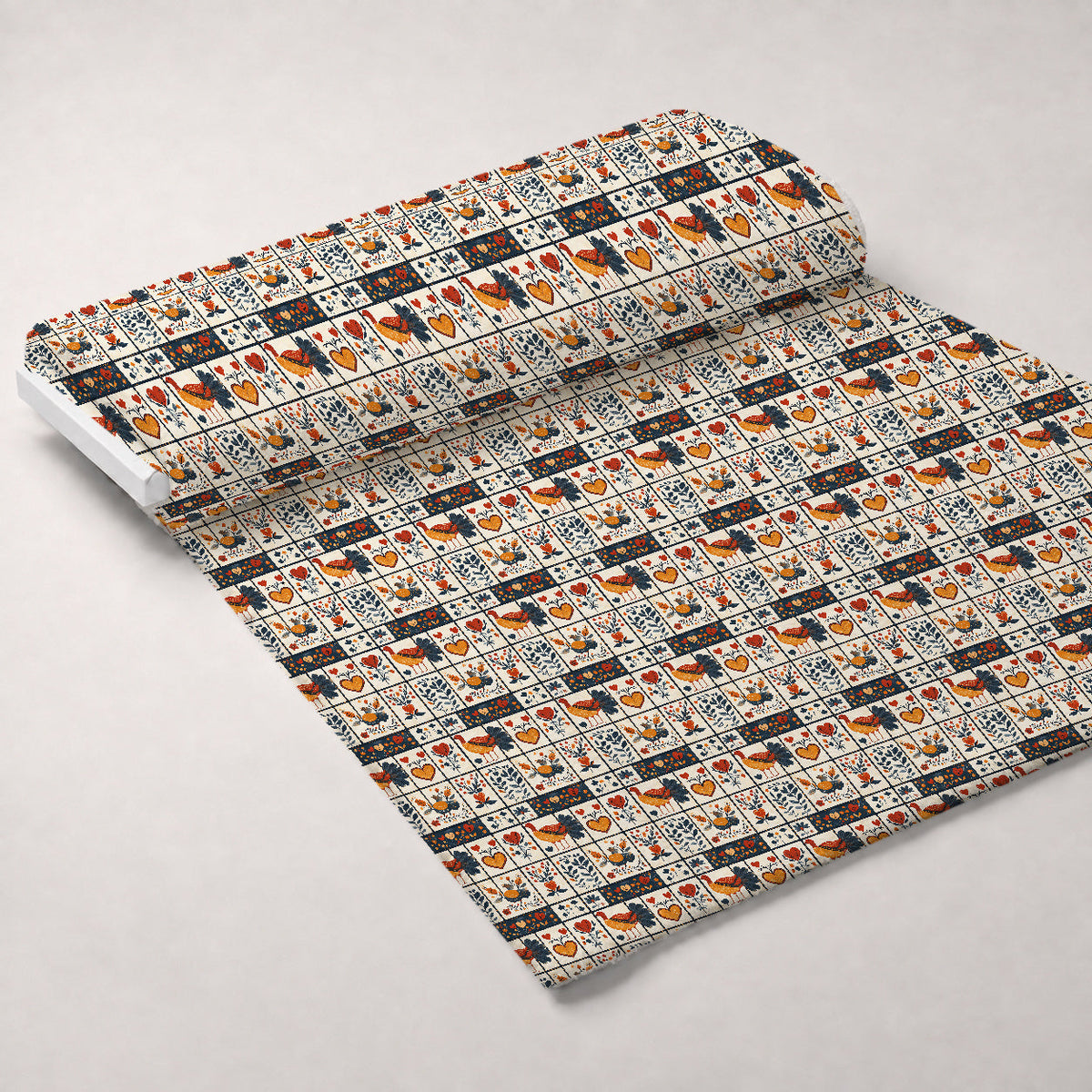 Folk Harvest Pattern 1 Minky Fabric