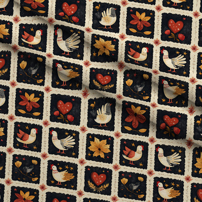 Folk Harvest Pattern 16 Minky Fabric