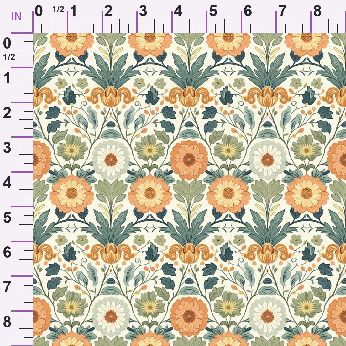 Folklore Blooms Pattern 4 Minky Fabric