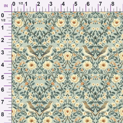Folklore Blooms Pattern 6 Minky Fabric