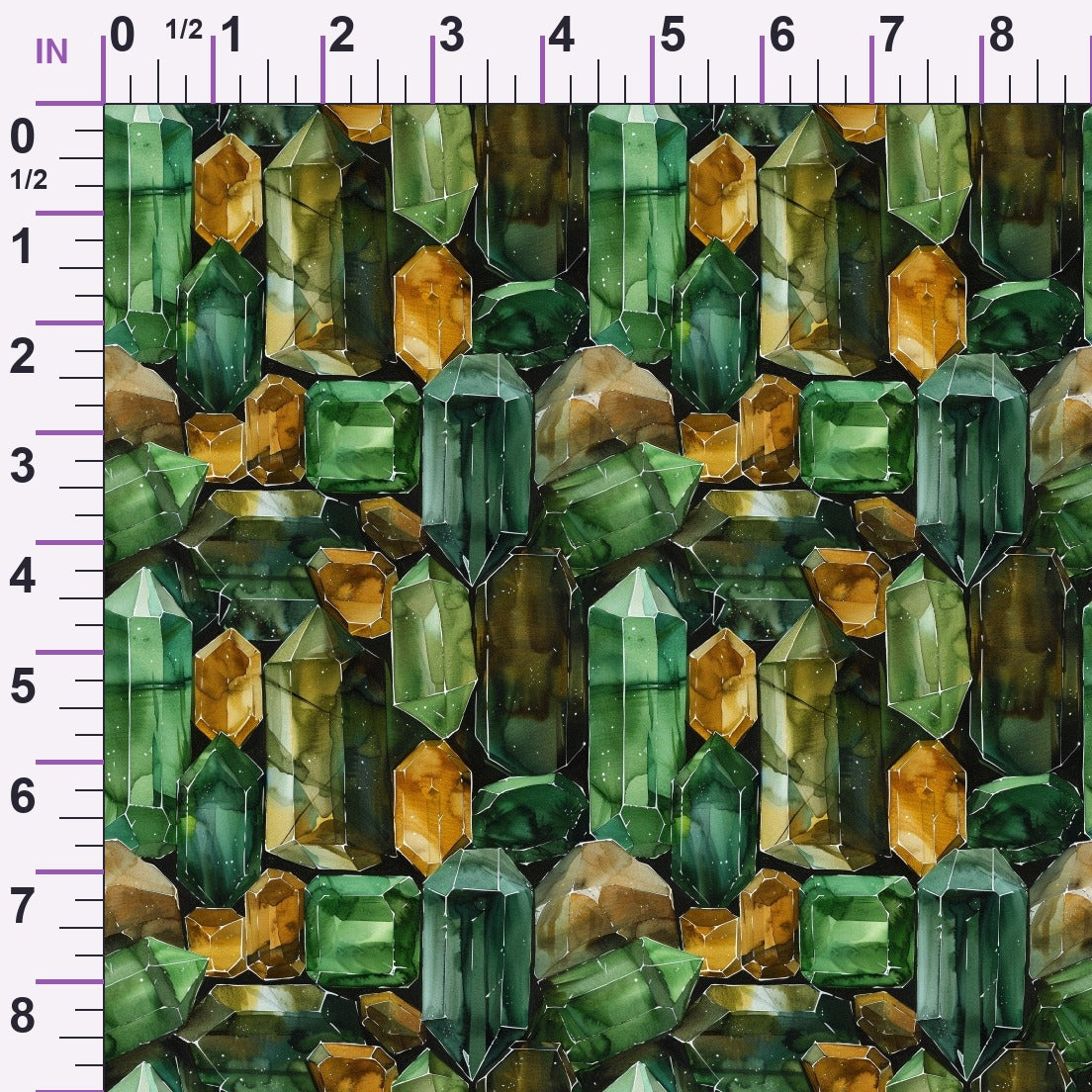 Forest Jewels Pattern 6 Minky Fabric
