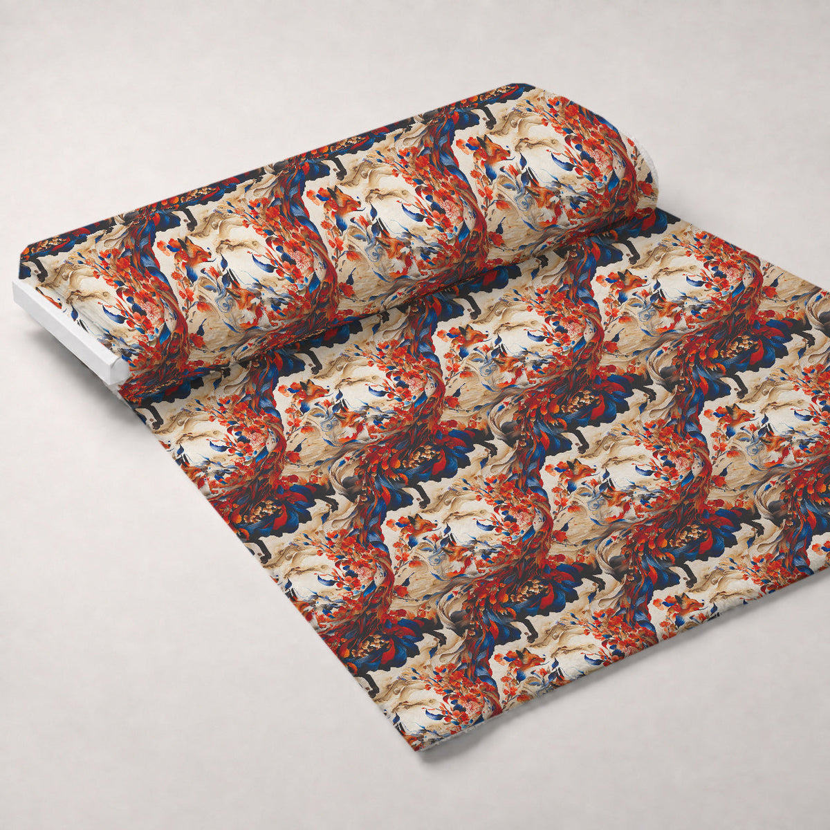 Fox and Flowers Pattern 14 Minky Fabric