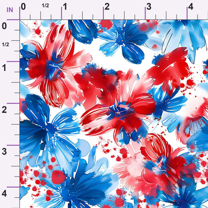 Freedom Petals Pattern 1 Minky Fabric