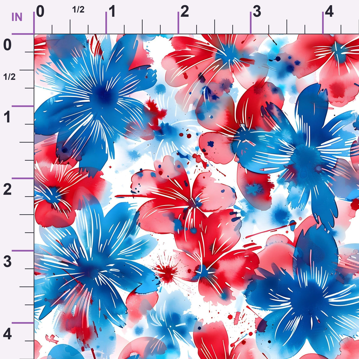 Freedom Petals Pattern 4 Minky Fabric